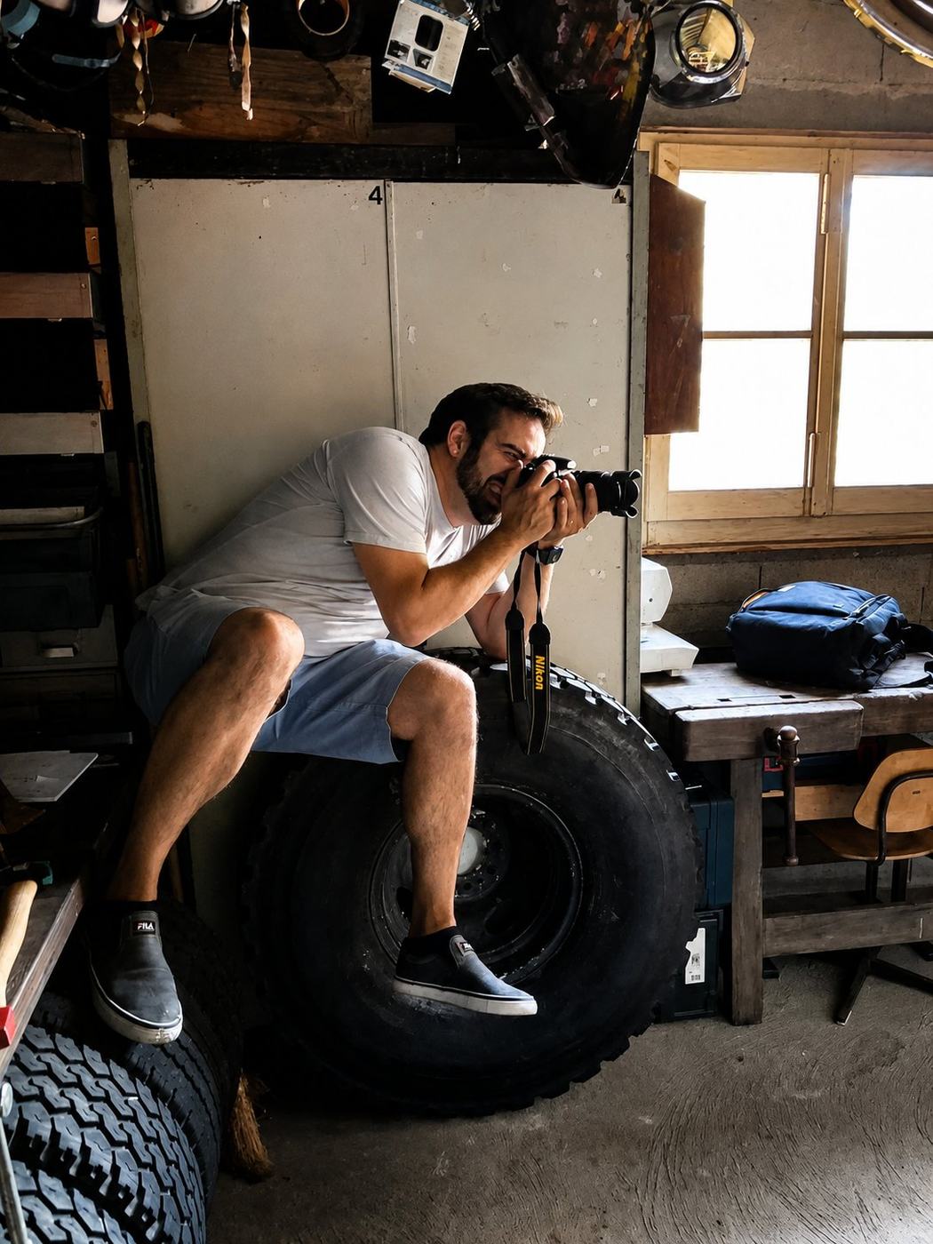 André Silva en train de photographier